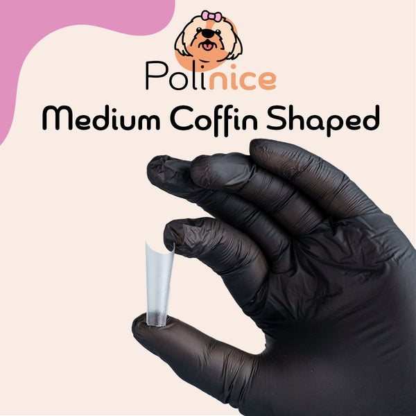 Smart Nail Tip - Medium Coffin Shape con Guía de Corte