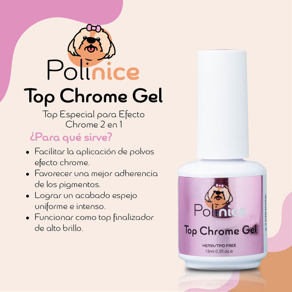 Top Coat CHROME  TPO FREE | Especial para frotar , adherir y proteger el efecto Espejo
