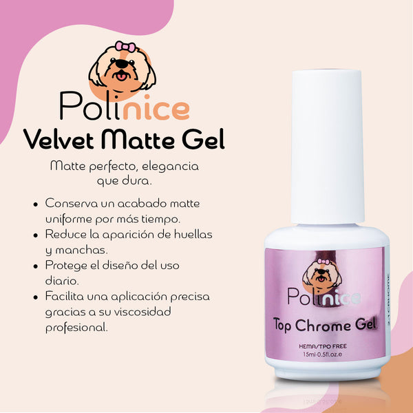 Velvet Matte POLINICE  TPO FREE |Elegante,  Sofisticado y sedoso efecto opaco